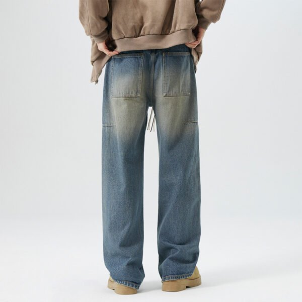 Retro Fashion And Personalized Men's Straight Jeans - Image 3