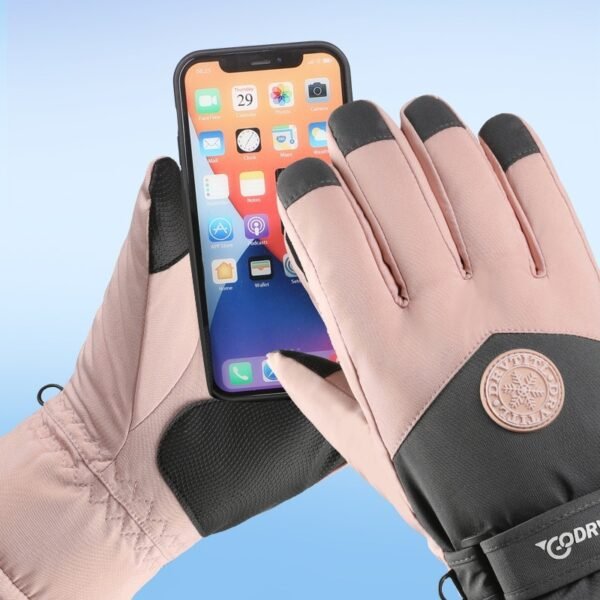 Skiing Gloves Winter Touch Screen Motorcycle Fleece-lined Warm - Image 2