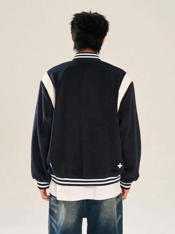 Contrast Color Embroidered Couple's Baseball Uniform Jacket Coat - Image 6