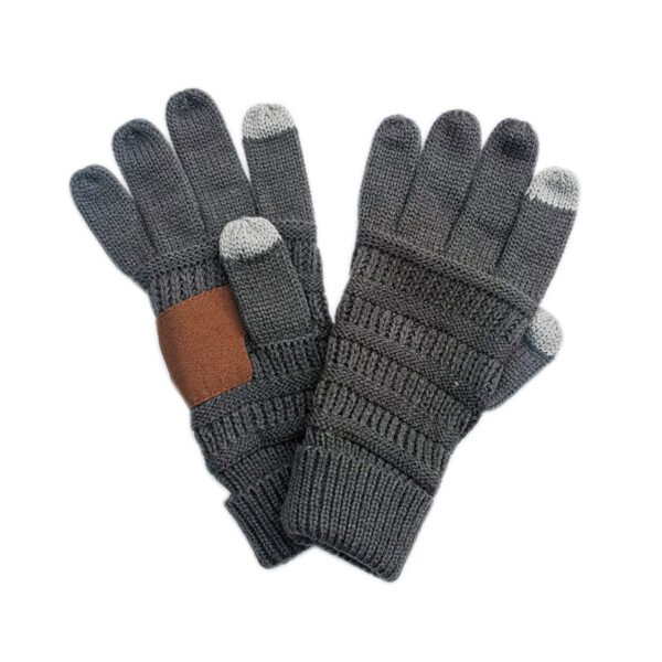 European And American Wool Knitted Turn-over Labeling Touch Screen Gloves - Image 2