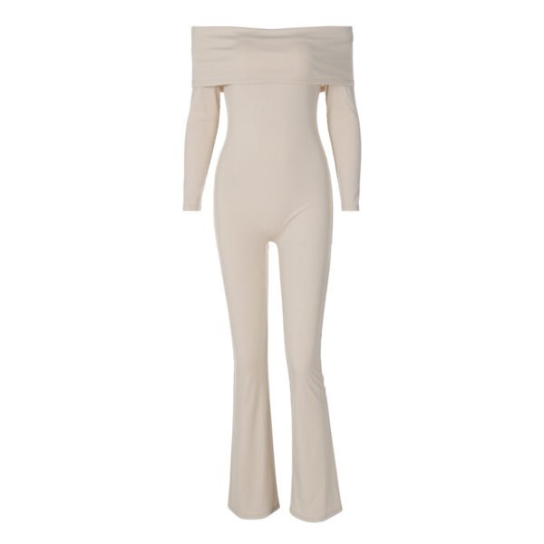 Women's Solid Color Slim Fit One-piece Trousers - Image 5