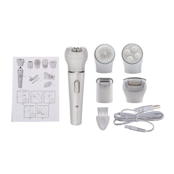 5 in 1 Multi-Functional Portable Face and body Skin Care Electric Massager Scrubber with Facial Latex Brush - Image 9