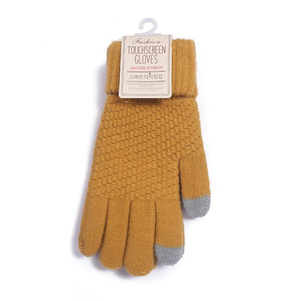 Fleece-lined Wind-proof And Cold Protection Cycling Knitted Warm Gloves - Image 5