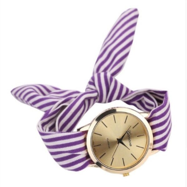 Trendy Fashion Personality Non-buckle Hand Tie Flower Band Watch - Image 2