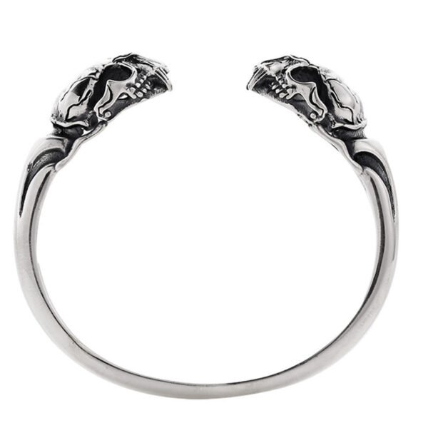 Male S925 Sterling Silver Beast Skull Bracelet - Image 2