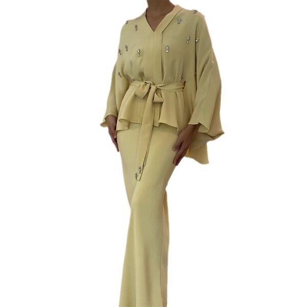 Lace-up Waist Fishtail Sheath Suit - Image 5