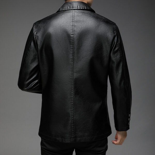 Autumn New Young And Middle-aged Leather Jacket - Image 6