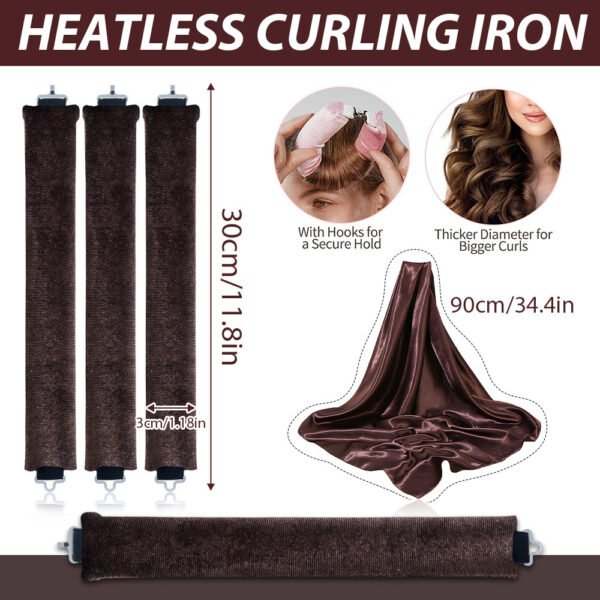 Bold No Heat Hair Curler Lazy Sleeping Big Wave Hair Curler Silk Scarf Suit - Image 3
