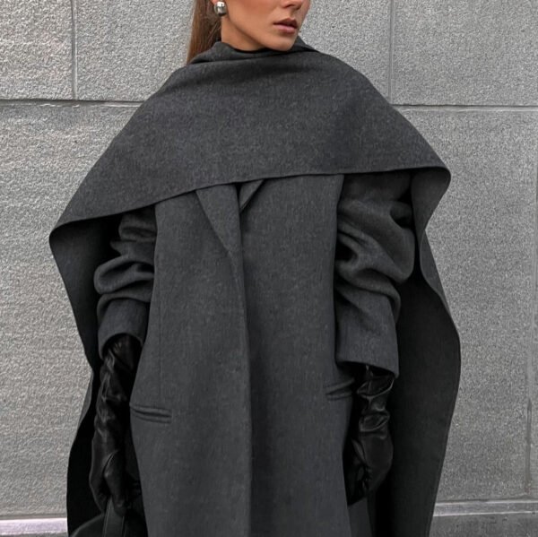 Cloak Long Retro Overcoat Coat - Image 4
