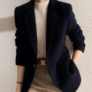 Wool-like Suit Jacket For Women
