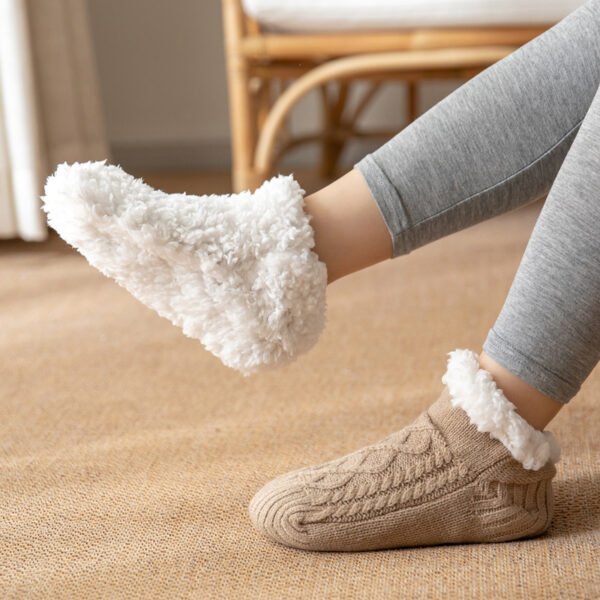 Winter Knitted Plush Floor Socks Home Warm Non-slip Carpet Socks Women - Image 2