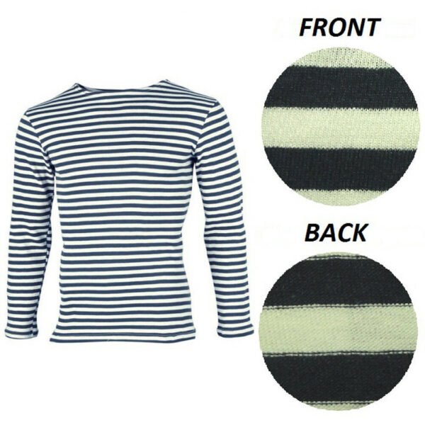 Street Trend Spliced Men's Striped T-shirt - Image 2