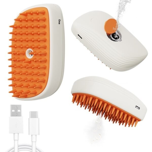 USB Rechargeable Pet Steam Brush & Massage Comb - Image 4