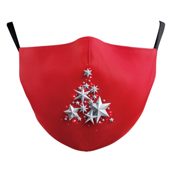 Snowflake Christmas Red Digital Printing Double-layer Dust Mask - Image 5