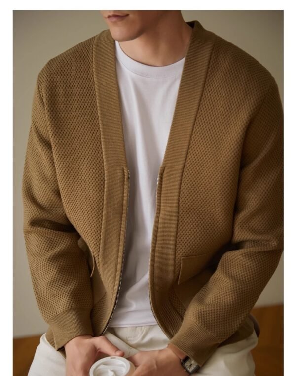 High-grade V-neck Knitted Sweater Cardigan Coat - Image 4