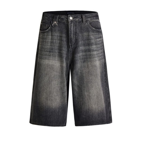 Wide Leg Cropped Jeans Summer Retro Washed Distressed Straight - Image 6