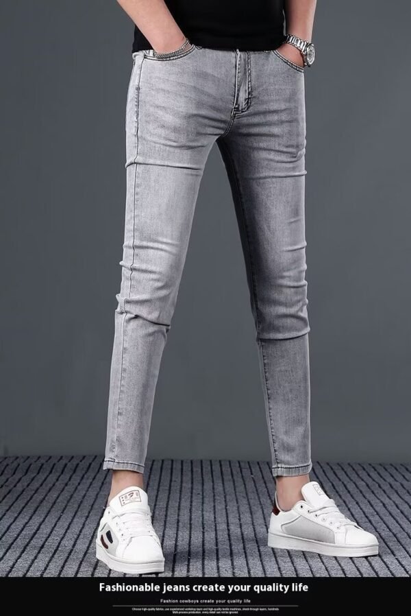 Stretch Slim Fit Elastic Ankle-length Pants Skinny Pants Spring And Summer Jeans - Image 6