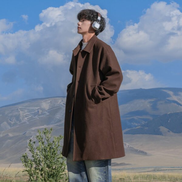Casual Texture Double-sided Wool Mid-length Coat - Image 2