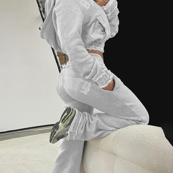 Fashion Waist-controlled Design High Top Sports Trousers Two-piece Set For Women - Image 2
