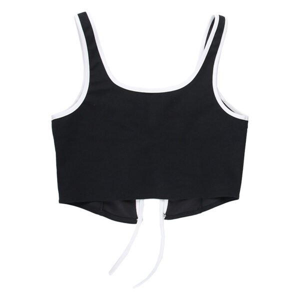 Pure Black Elegant Shoulder Strap Vest Design Beautiful Back - Image 10