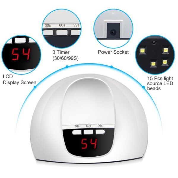 Nail Dryer Nail Lamp Smart Sensor 54W - Image 2