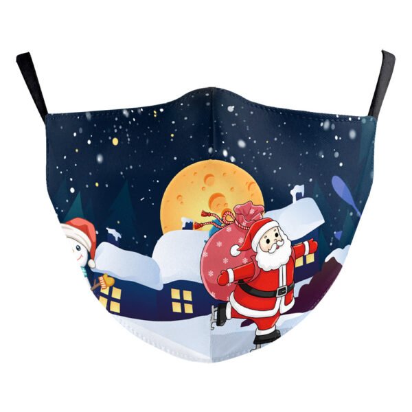 Christmas Light Shadow Digital Printing Double-layer Dust Mask - Image 10