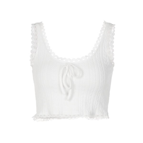 Women's Summer Lace Stitching Vest Top - Image 5