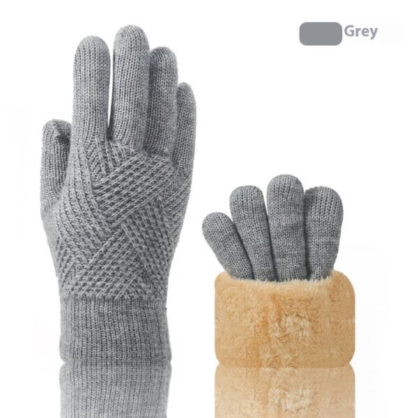 Double Layer Fleece-lined Thick Windproof Thermal Touch Screen Gloves - Image 7