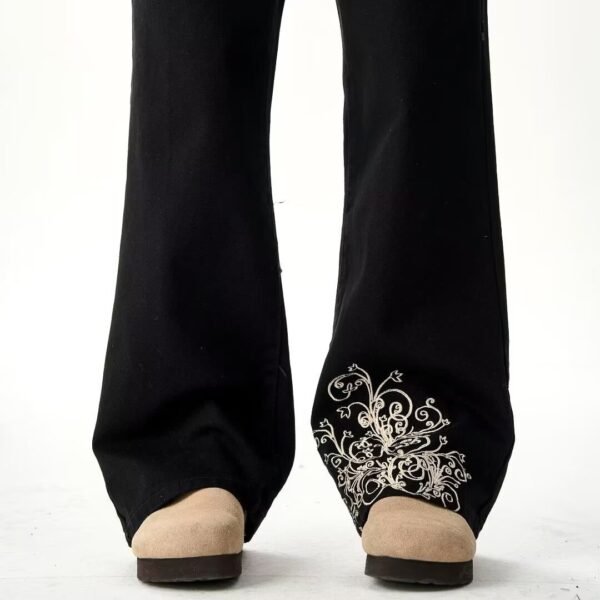 Loose Straight Embroidered Jeans Men's Retro Simple Casual - Image 4