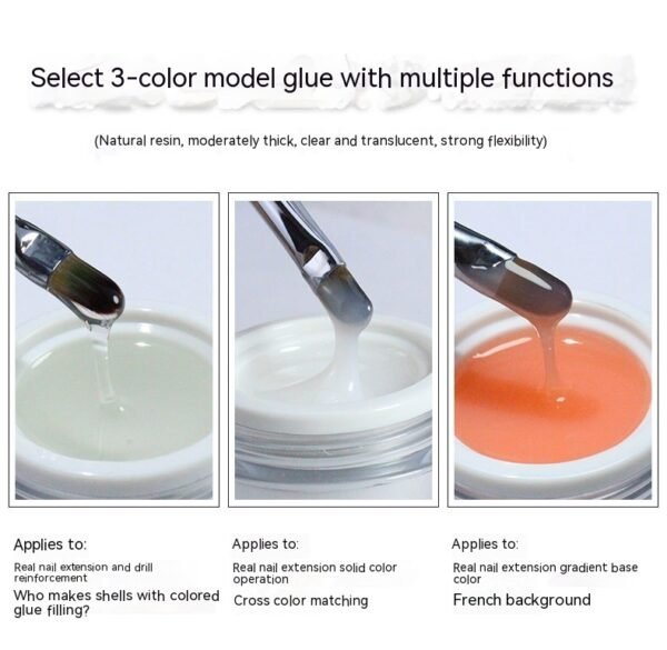 Nail Art Extended Glue Phototherapy Plastic Transparent Reinforced Rhinestone - Image 3