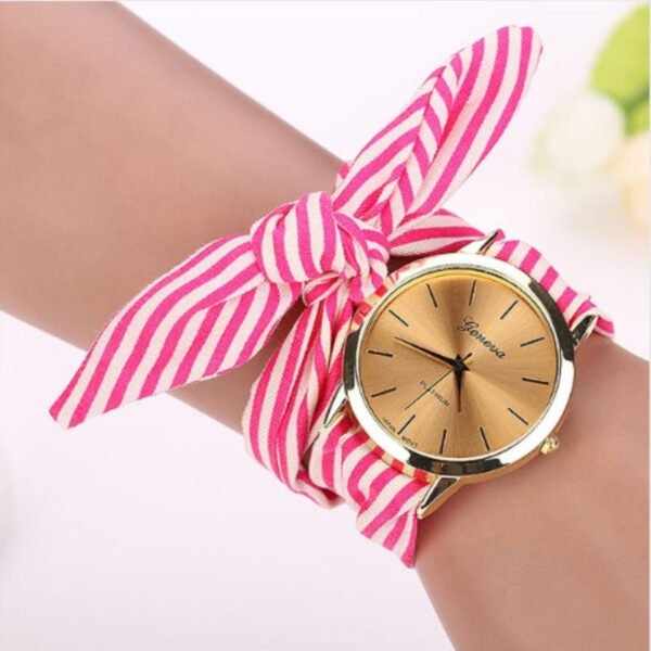Trendy Fashion Personality Non-buckle Hand Tie Flower Band Watch - Image 3