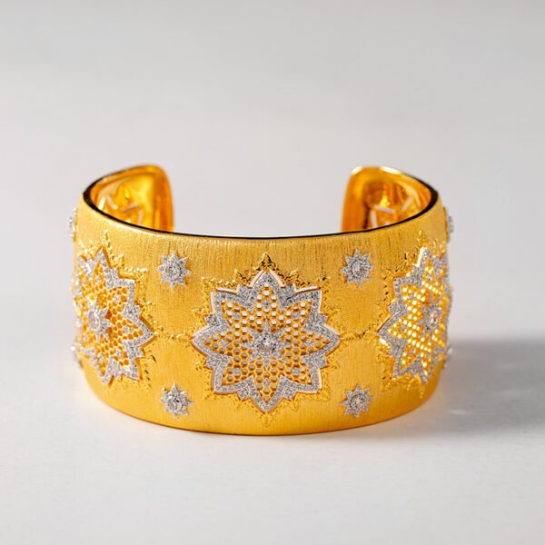 S925 Silver Gold-plated Zirconium Hollow Fine To Retro And Elegant - Image 2