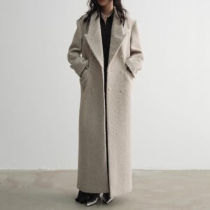 Double-breasted Waist-tight Design Lengthened Coat