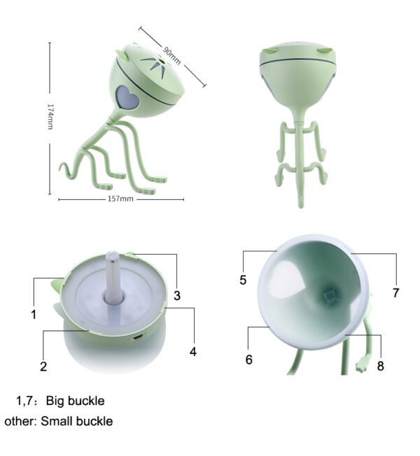 150ML Cat Ultrasonic Humidifier Aromatherapy Diffusers USB Car Air Freshener Home Mini Air Water Air Purifier Led Bulb Diffuser - Image 2