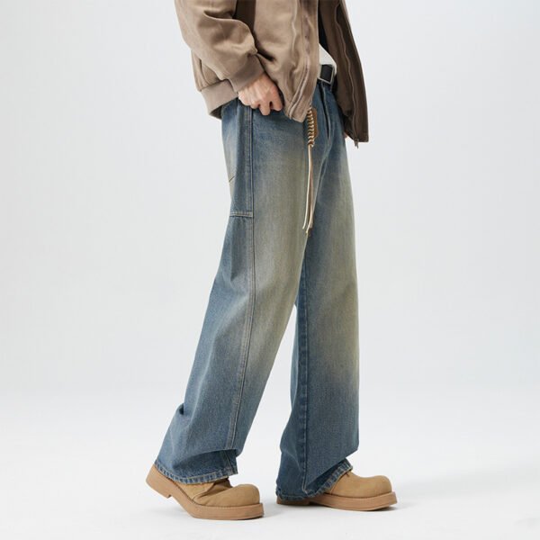 Retro Fashion And Personalized Men's Straight Jeans - Image 2