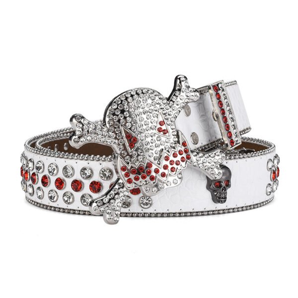 Dark Buckle Rhinestone Inlaid Diamond Sequins Hip Hop Decorative Nightclub Belt - Image 3