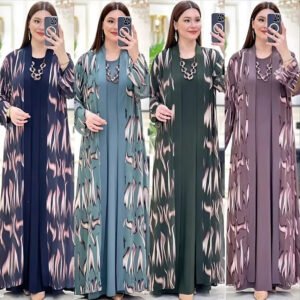 Digital Print Cardigan Set