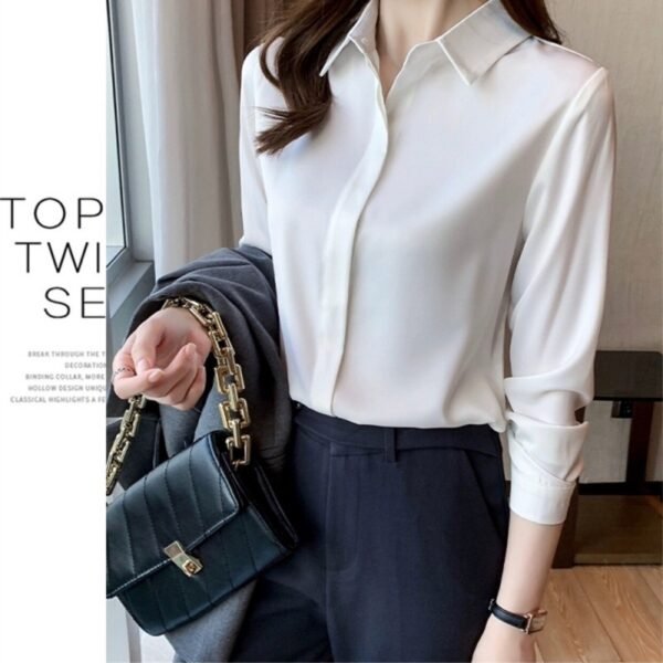 Female Temperament Commuting Professional Long Sleeved Shirt - Image 4