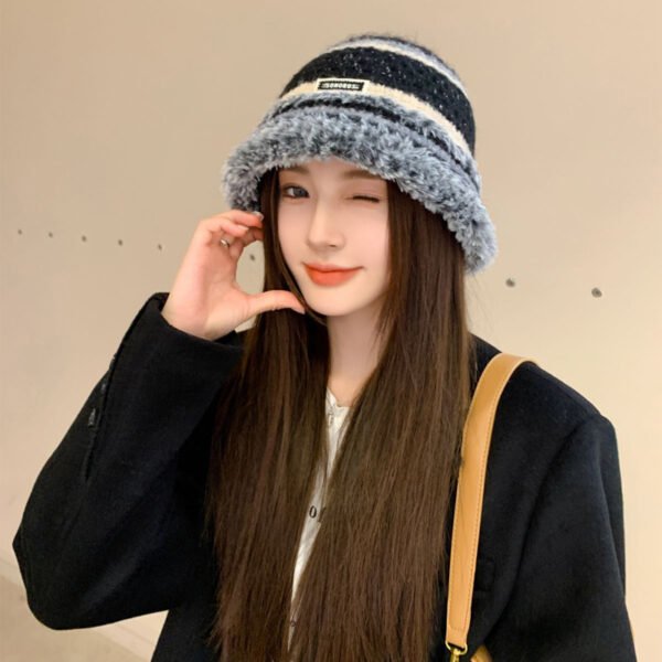 Autumn And Winter Dopamine Knitted Wool Cap Women's Warm Korean Style - Image 10