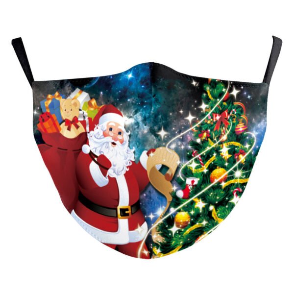 Santa Claus Digital Printing Double Layer Dustproof Mask - Image 3