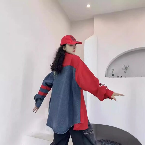 Korean Style Letter Polo Shirt - Image 2