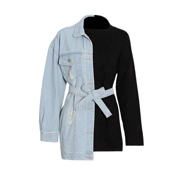 New Fashion Stitching Contrast Color Casual jacket - Image 5