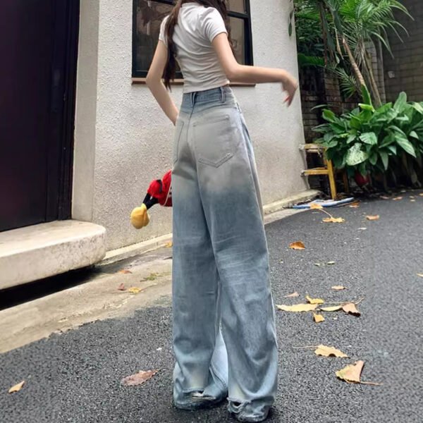 Women's American-style Retro Wide Leg Jeans Loose - Image 3