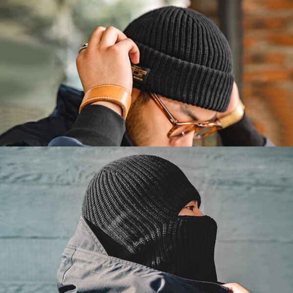 Vintage Knitted Melon Skin Warm Beanie - Image 4