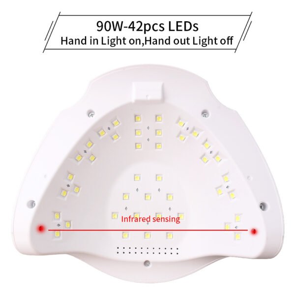 Nail Phototherapy Lamp 90W, Multiple Timing 42 Pieces - Image 5