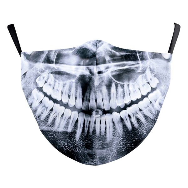 Halloween Skull Funny Digital Printing Double-layer Dust Mask - Image 7
