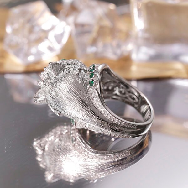 Premium Designer Sterling Silver Simulated Emerald - Image 4