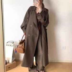 Early Autumn Lapel Long Trench