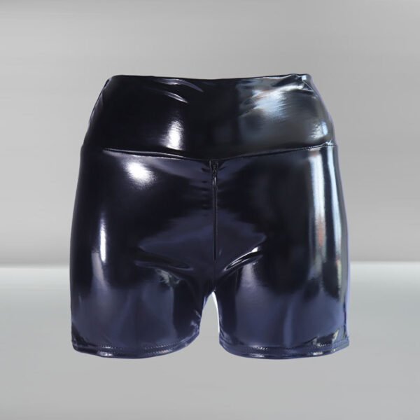 Summer Men's Leather Shorts Invisible Zipper Convenient Mirror - Image 2