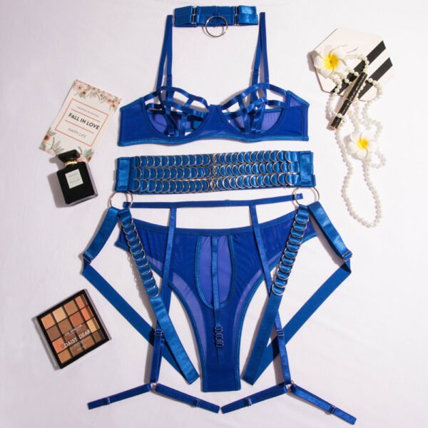 Gather Chest Strap Hollowed Out Lingerie For Women - Image 3